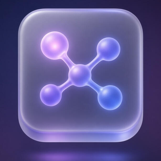A scattered data stream passing through a glass shield and leaving as ordered lines